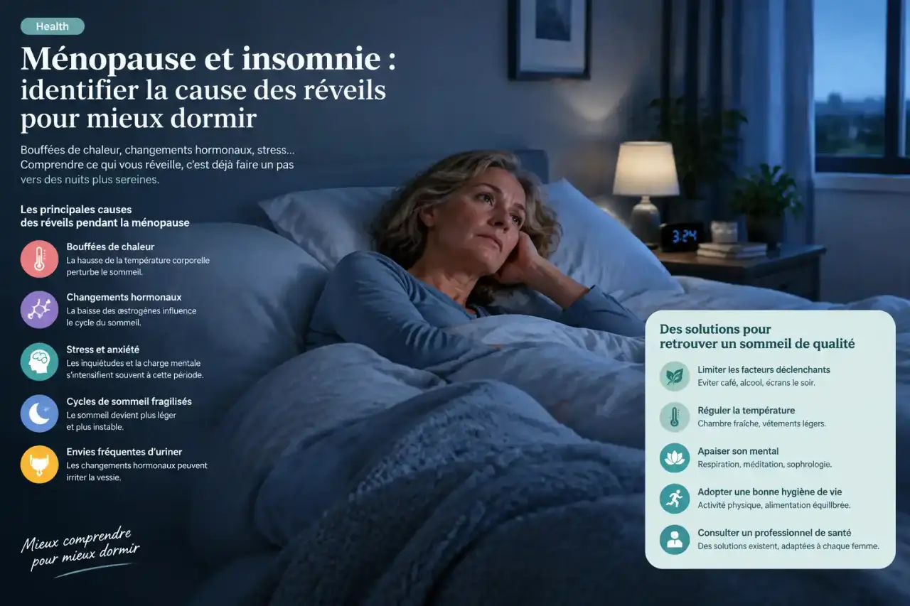 Ménopause et insomnie : identifier la cause des réveils pour mieux dormir