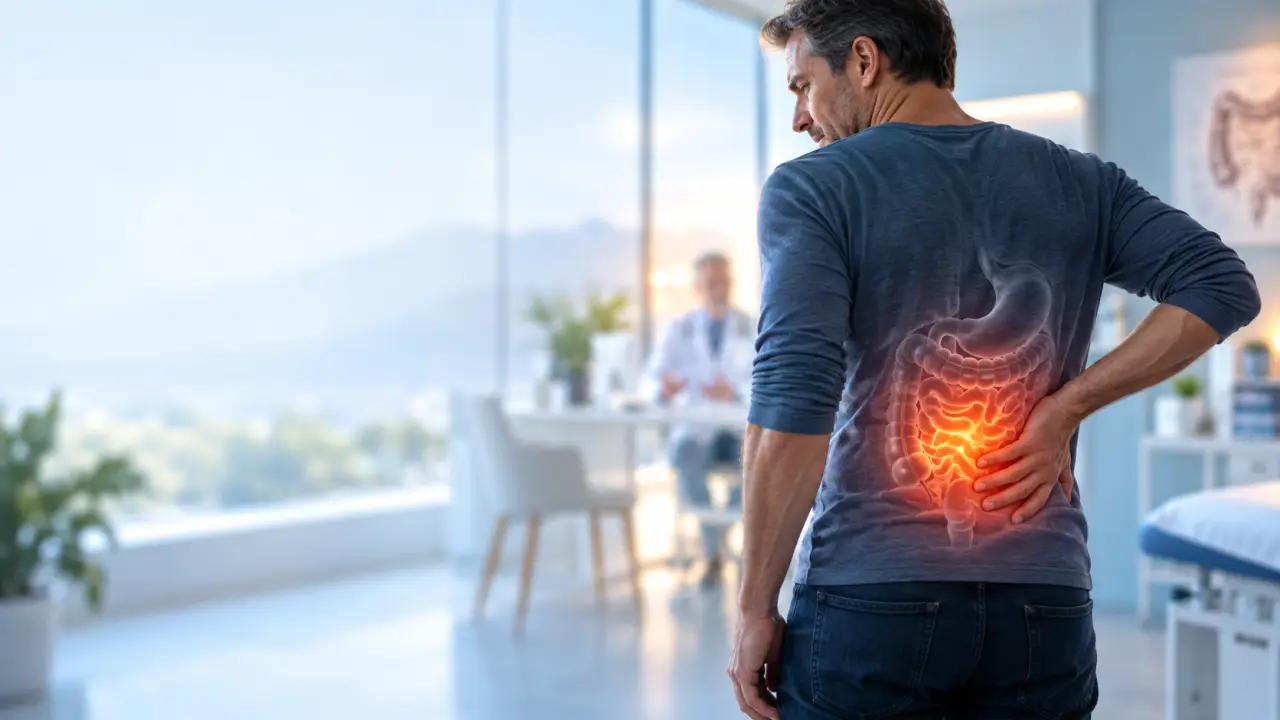 Brûlure intestinale et mal de dos : les signes qui doivent faire consulter