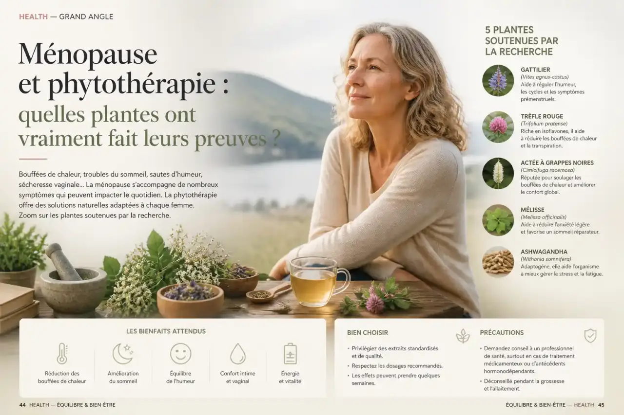 Ménopause et phytothérapie : quelles plantes ont vraiment fait leurs preuves ?