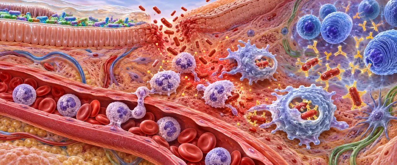 Comment le système immunitaire combat une infection bactérienne : barrières, inflammation et anticorps